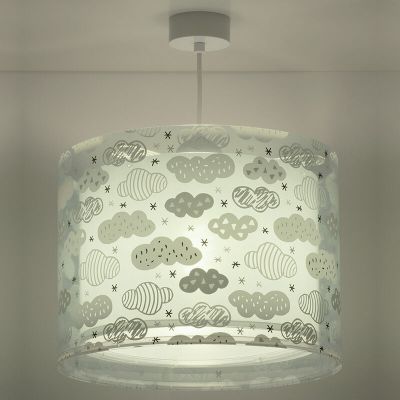 Suspension pour enfants en plastique verte, Clouds