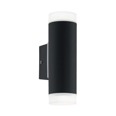 Applique up and down noire en acier, Marlies, IP44