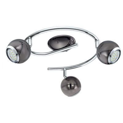 Spot plafond chromé en acier, Anissa