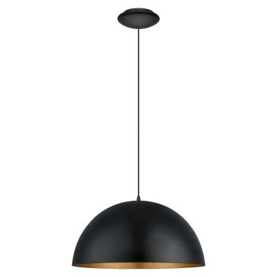 Suspension demi-sphère dorée en métal, Geneva