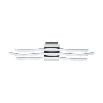 Plafonnier chromé en plastique, Therese, 26W, 3000K LED