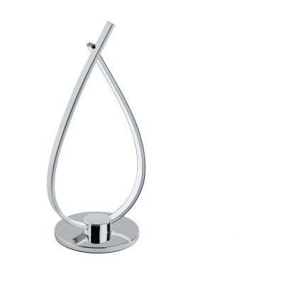 Lampe de table chromée en plastique, Therese, 14W, 3000K LED, avec interrupteur