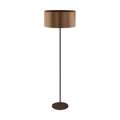 Lampadaire marron en plastique, Noor, avec interrupteur