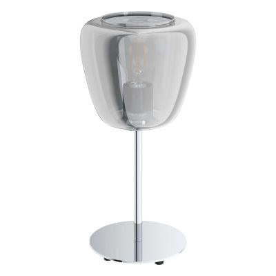 Lampe de table chromée en acier, Gauke, avec interrupteur