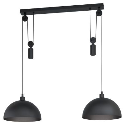 Suspension noire en acier, Yvette