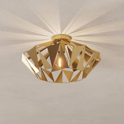 Lampe plafond dorée en acier, Charmain