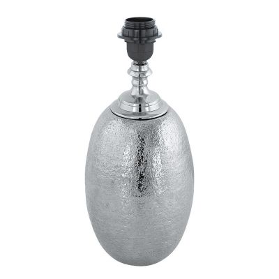 Lampe de table sans abat-jour nickel en aluminium, Abdel, avec interrupteur