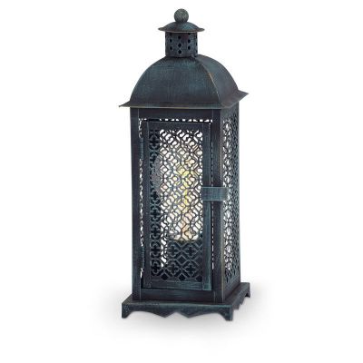 Lampe de table verte en métal, Abdirahman, avec interrupteur