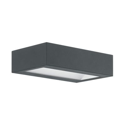 Luminaire extérieur anthracite en acier, Simen, 4W, 3000K LED, IP44