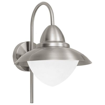 Luminaire extérieur argenté en verre, Elayza, IP44