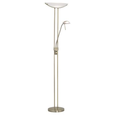 Lampadaire liseuse bronze en verre, Brava, avec interrupteur