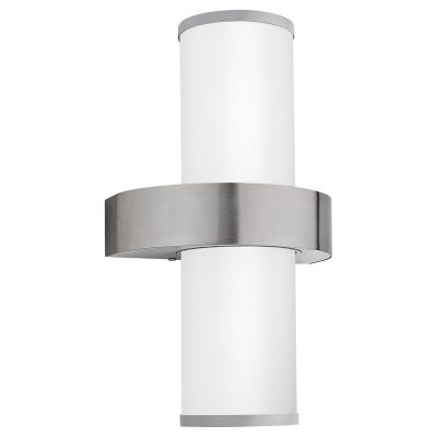 Luminaire extérieur argentée en verre, Ebrar, IP44