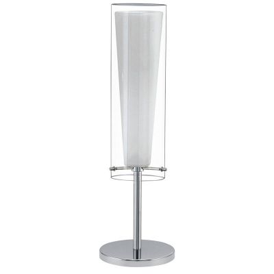 Lampe de table chromée en verre, Barceno, avec interrupteur