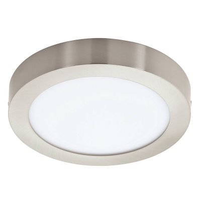 Plafonnier connecté nickel en plastique, Geraldo, 16,5W, blanc chaud à froid réglable LED, IP44