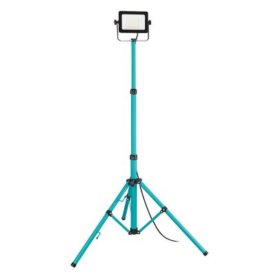 Lampe de chantier bleue en aluminium, Angelos, 30W, 4000K LED, IP65, avec interrupteur