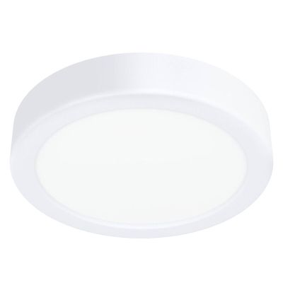 Lampe plafond blanche en plastique, Geraldo, 11W, 3000K LED
