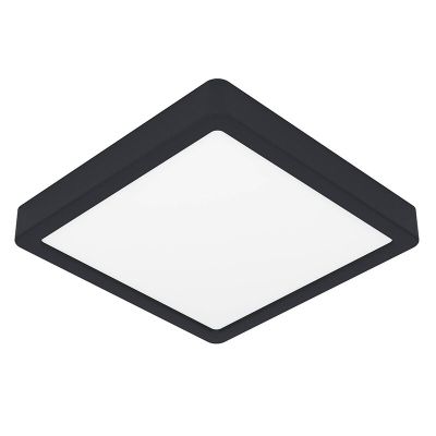 Lampe plafond blanche en plastique, Geraldo, 17W, 3000K LED