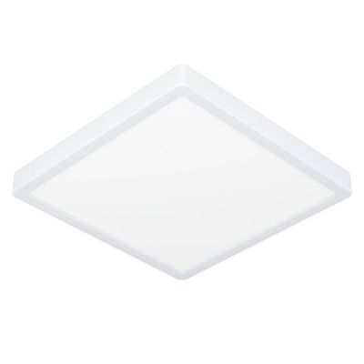 Lampe plafond blanche en plastique, Geraldo, 20,5W, 3000K LED