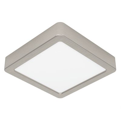 Lampe plafond nickel en plastique, Geraldo, 11W, 3000K LED