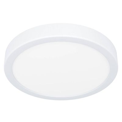 Plafonnier salle de bain blanc en plastique, Geraldo, 17W, 3000K LED, IP44