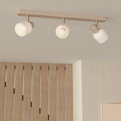 Spot plafond beige en acier, Connor