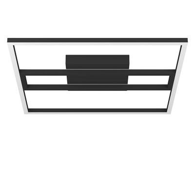 Plafonnier connecté noir en aluminium, Cecilia, 21W, blanc chaud à froid réglable LED