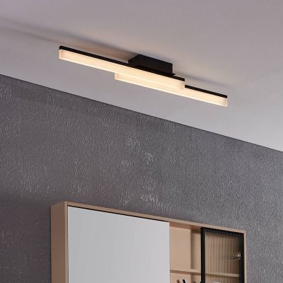 Plafonnier salle de bain noir en aluminium, Michelle, 11W, 3000K LED, IP44