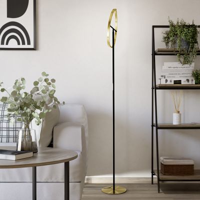 Lampadaire laiton en plastique, Corwin, 8,8W, 3000K LED, avec variateur tactile