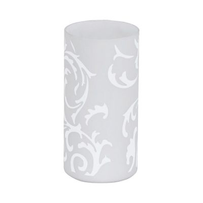 Lampe de table blanche en verre, Basken, avec interrupteur