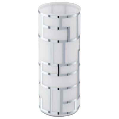 Lampe de table chromée en verre, Bjorn, avec interrupteur