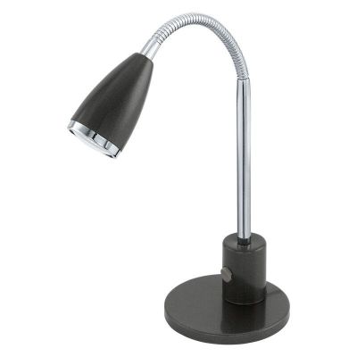 Lampe de table anthracite en métal, Said, avec interrupteur