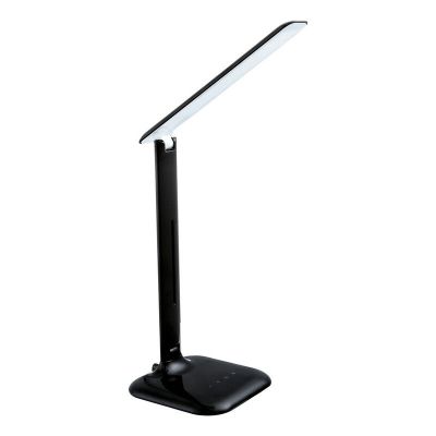 Lampe de bureau noire en plastique, Ayman, 3W, blanc chaud à froid réglable LED, avec variateur tactile