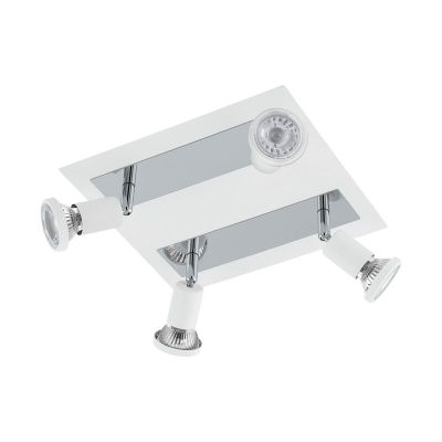 Spot plafond chromé en acier, Tisha