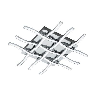 Plafonnier chromé en acier, Arantxa, 36W, 3000K LED
