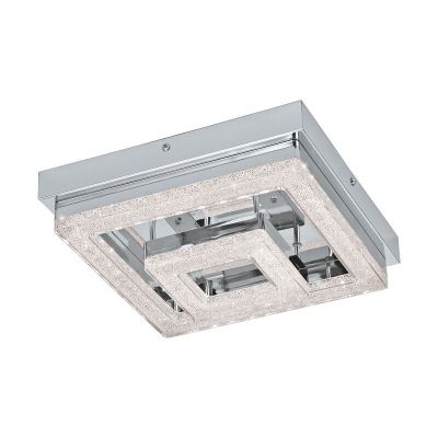 Plafonnier chromé en plastique, Arjo, 12W, 3000K LED