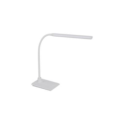 Lampe de bureau blanche en plastique, Brennan, 5W, 4000K LED, avec variateur tactile