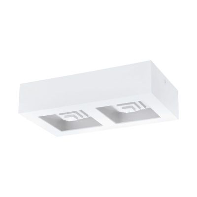 Lampe plafond blanche en acier, Olger, 6W, 3000K LED