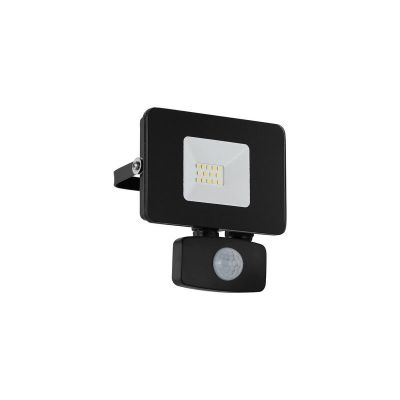 Applique extérieur avec détecteur de mouvement noire en aluminium, Joey, IP44
