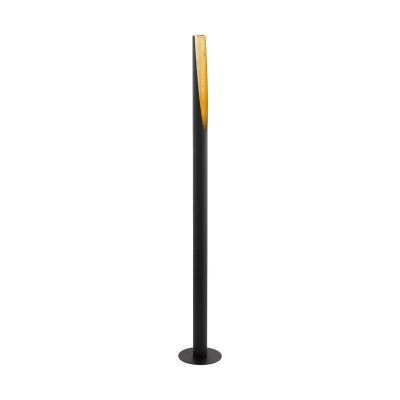 Lampadaire doré en acier, Aloysius, avec interrupteur