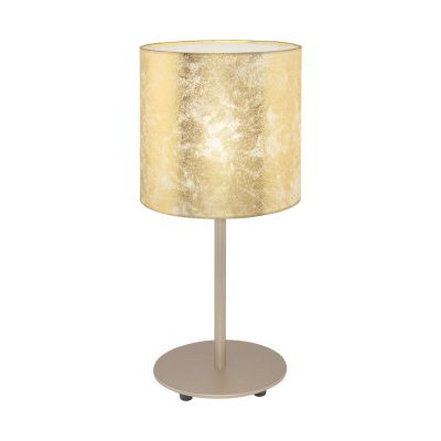 Lampe de table beige en métal, Megan, avec interrupteur