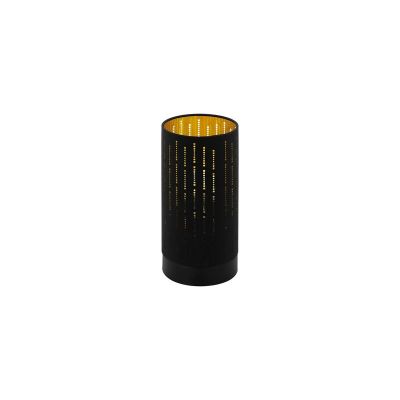 Lampe de table noire en acier, Yori, avec interrupteur