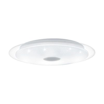 Lampe plafond transparente en acier, Dunya, 24W, couleur réglable LED