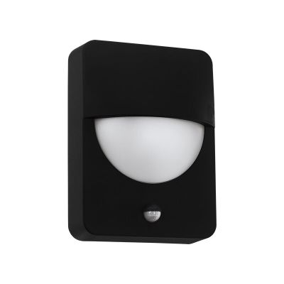 Applique extérieur avec détecteur de mouvement noire en aluminium, Kilian, IP44