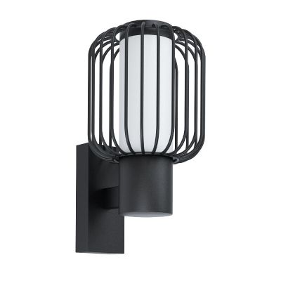 Luminaire extérieur noire en acier, Latife, IP44