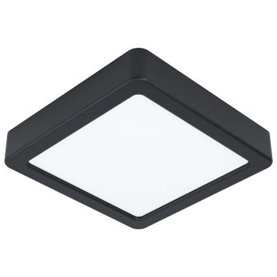 Plafonnier noir en acier, Pascale, 10W, 4000K LED