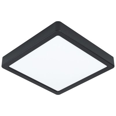 Plafonnier noir en acier, Pascale, 16W, 4000K LED
