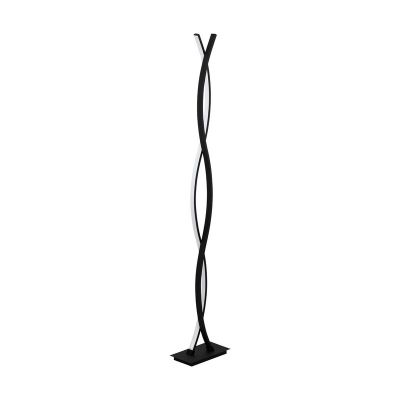 Lampadaire noir en aluminium, Arantxa, 32W, 3000K LED, avec interrupteur