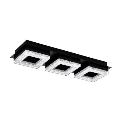 Lampe plafond noire en acier, Arjo, 4W, 3000K LED
