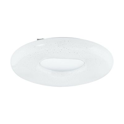 Lampe plafond blanche en acier, Ziya, 24W, couleur réglable LED