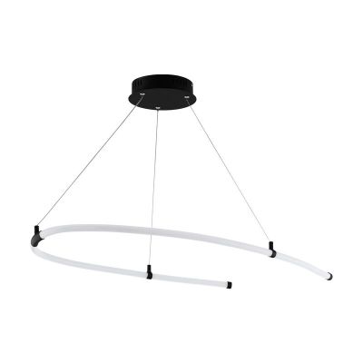 Suspension noire en plastique, Gamze, 27W, 3000K LED